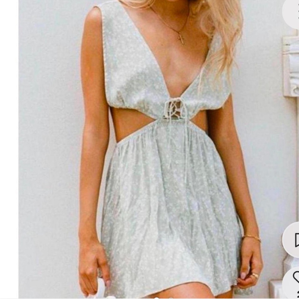 Sabo Skirt Light Gray Backless Dress
